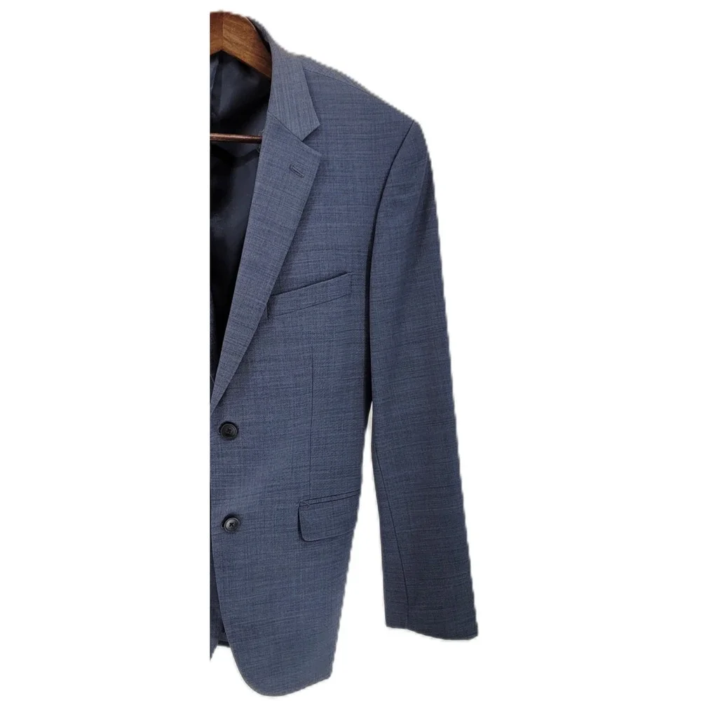 KENNETH COLE AWEARNESS Mens Classic Business Navy Blazer Sports Coat Jacket 42R
